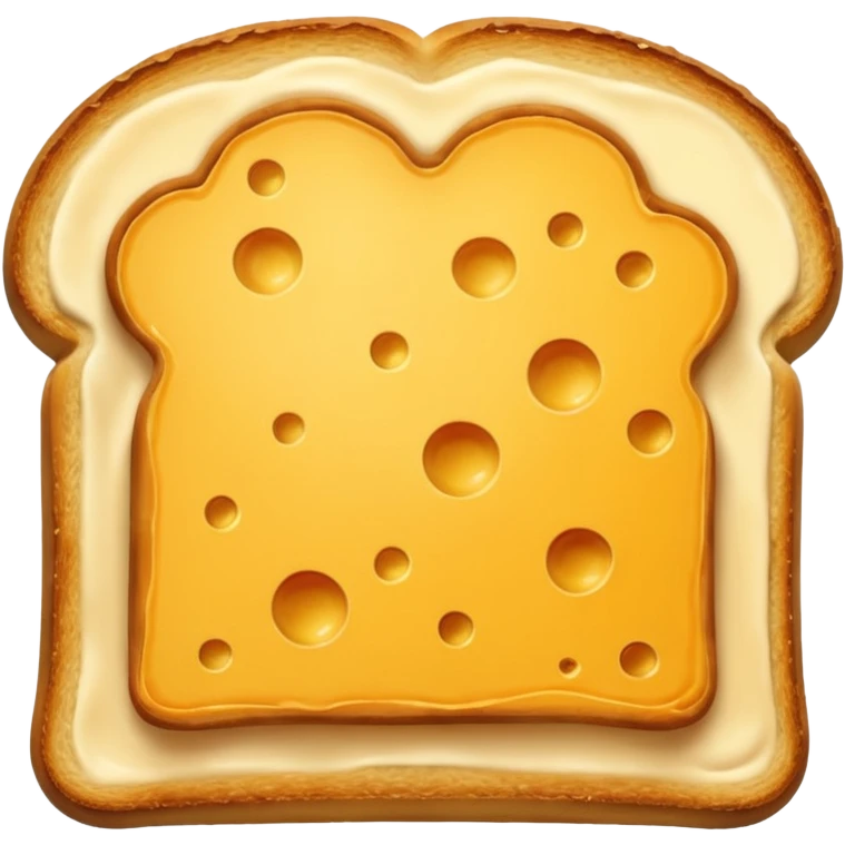 🍞🧀🍞 Closed cheese toast without a face emoji