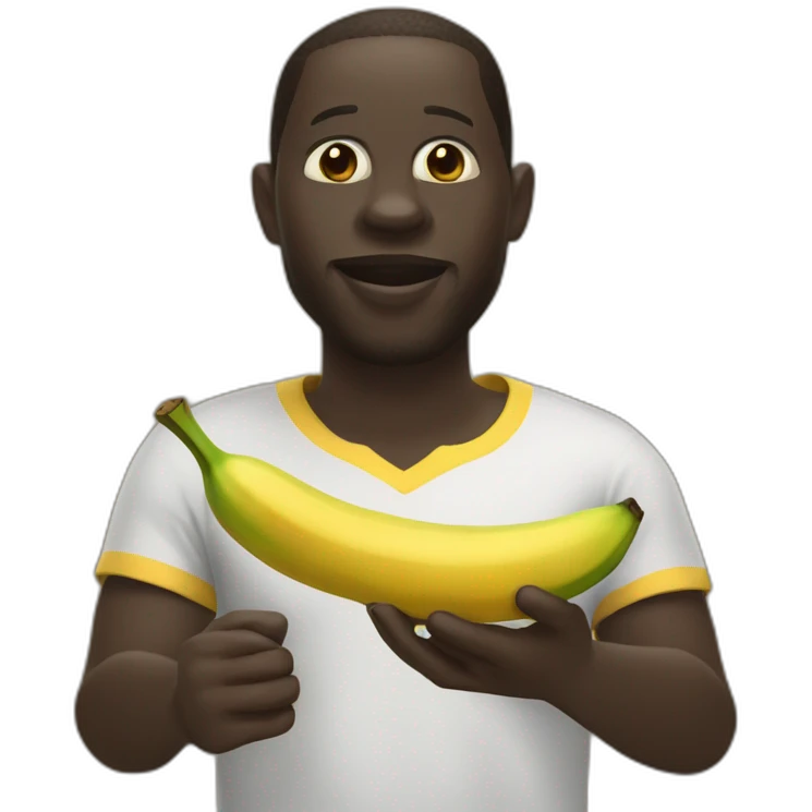 Mamadou avec une banane emoji