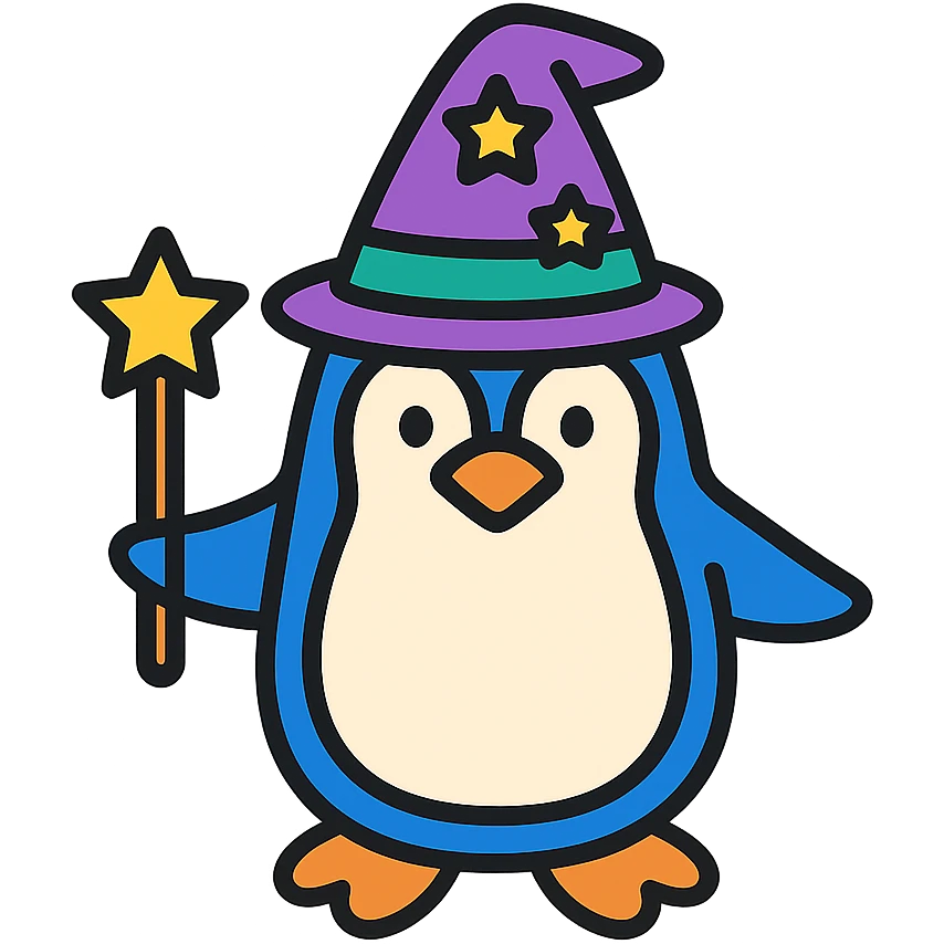 penguin wizard emoji
