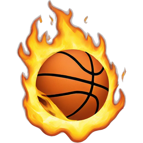 Basketball on fire emoji