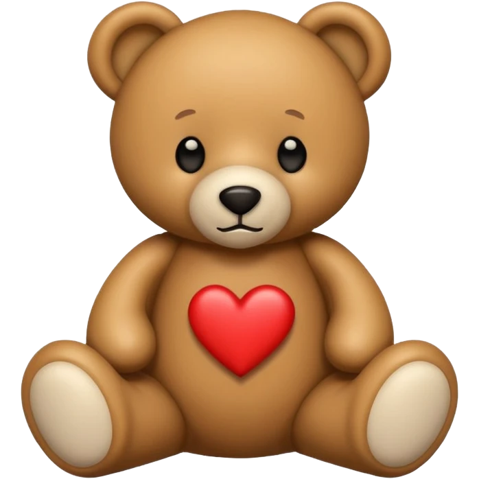 teddy bear with the words I love you written on it emoji