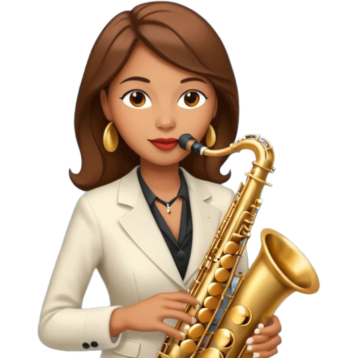 woman Swing jazz musician playing saxophone emoji