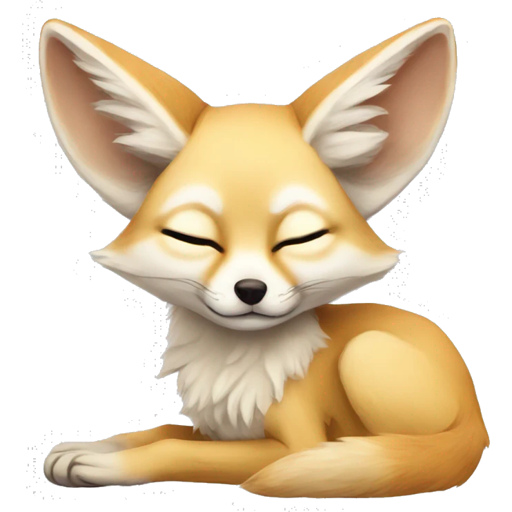 Sleepy fennec fox emoji