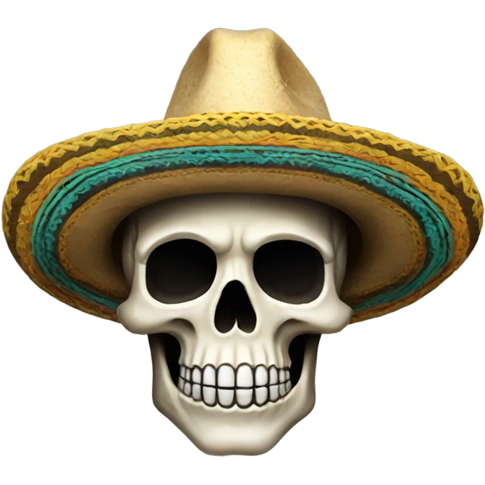 A really really cool skull with a sombrero emoji