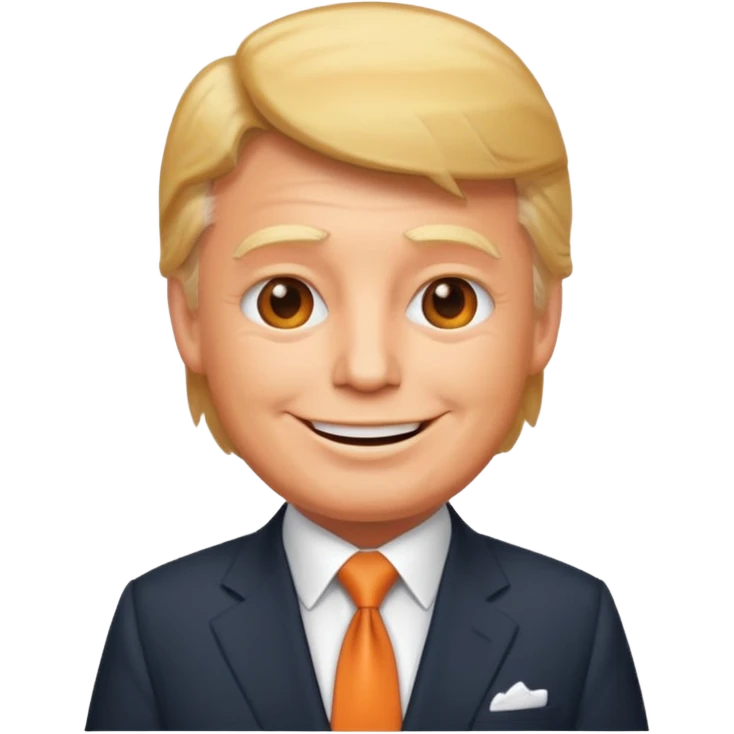 A Telegram emoji style of trump emoji