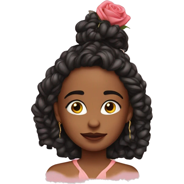 🌹💋👧🏽 emoji