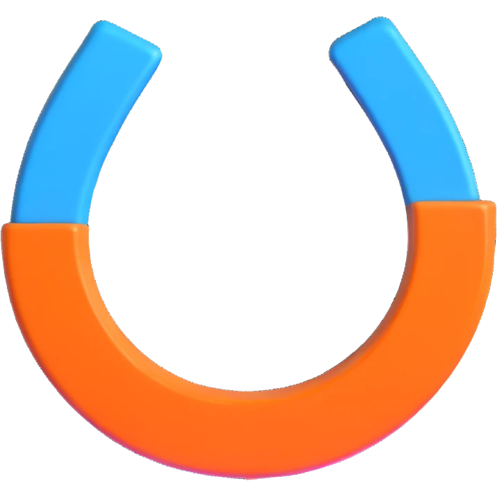 blue horseshoe magnet emoji