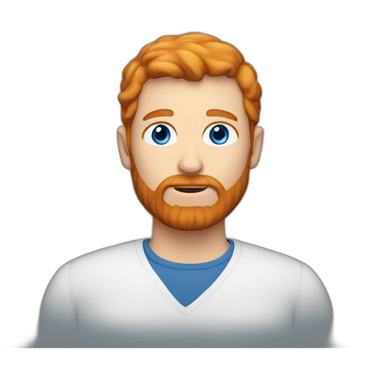 man with ginger hair beard and blue eyes emoji