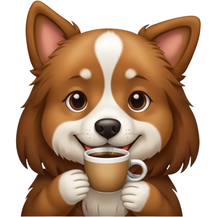 Dog coffee  emoji