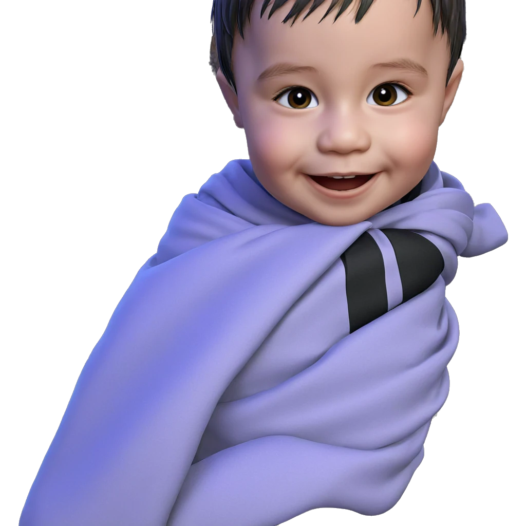 smiling boy in scarf emoji