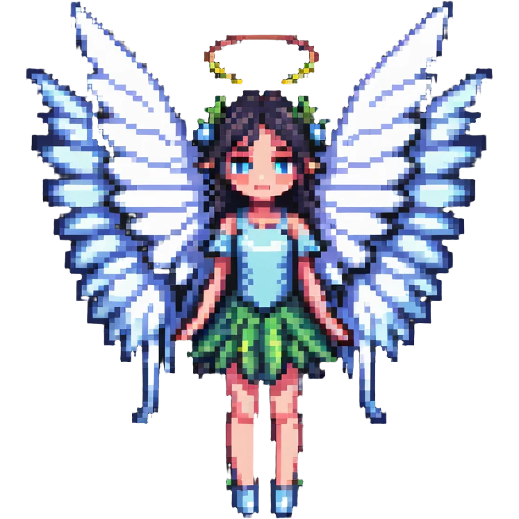 fairy with wings standing pose emoji
