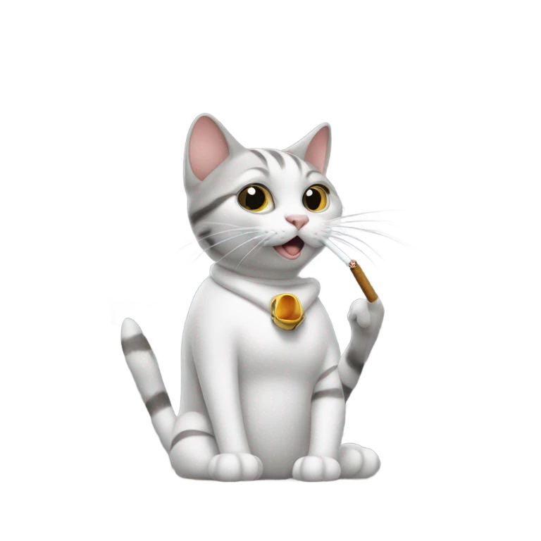 Cat smoking  emoji