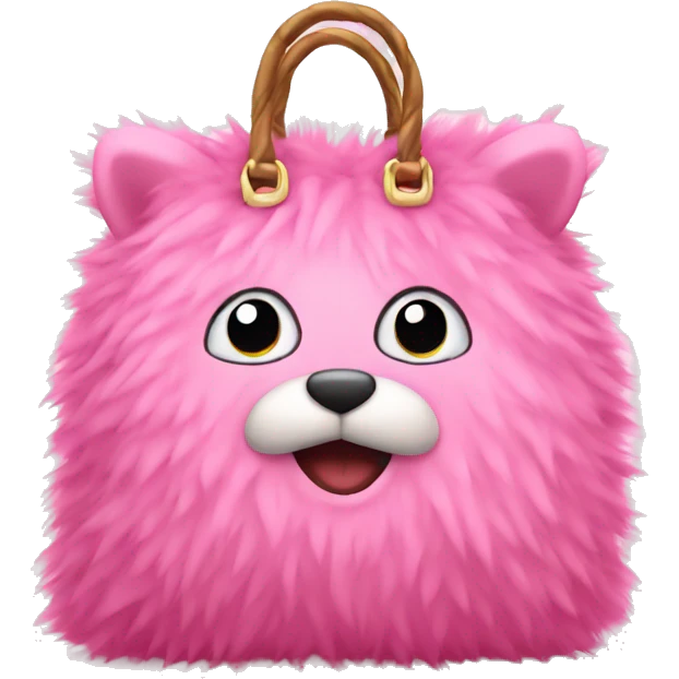 Big fluffy pink bag  emoji