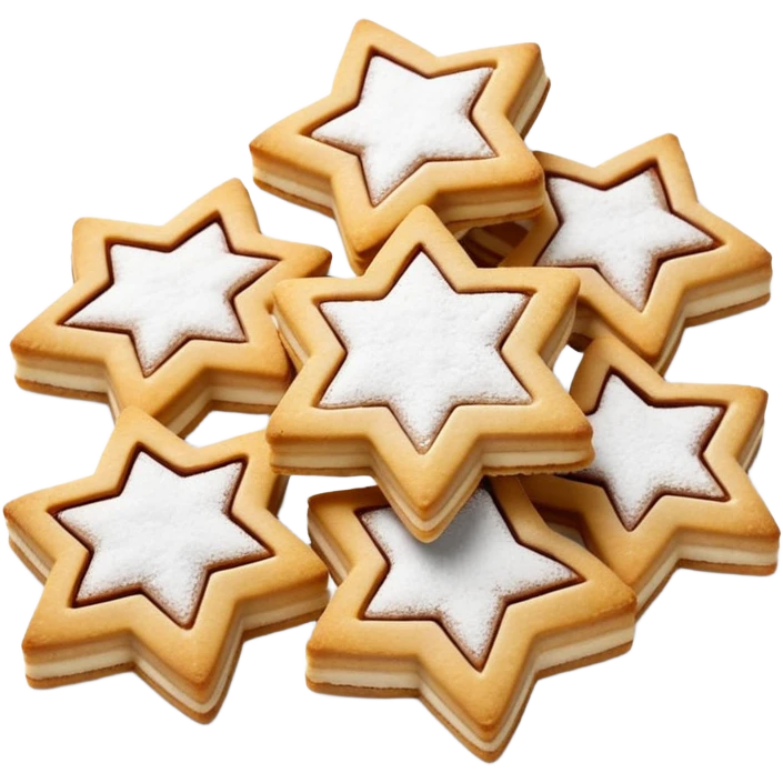 Linzer cookies with a star in the center emoji