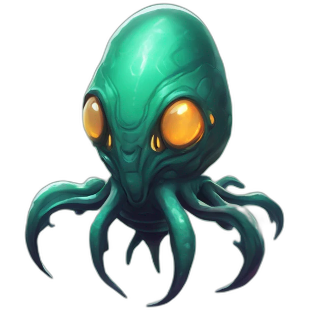 alien sea creature scifi roguelike rpg style inspired by slay the spire digital art emoji