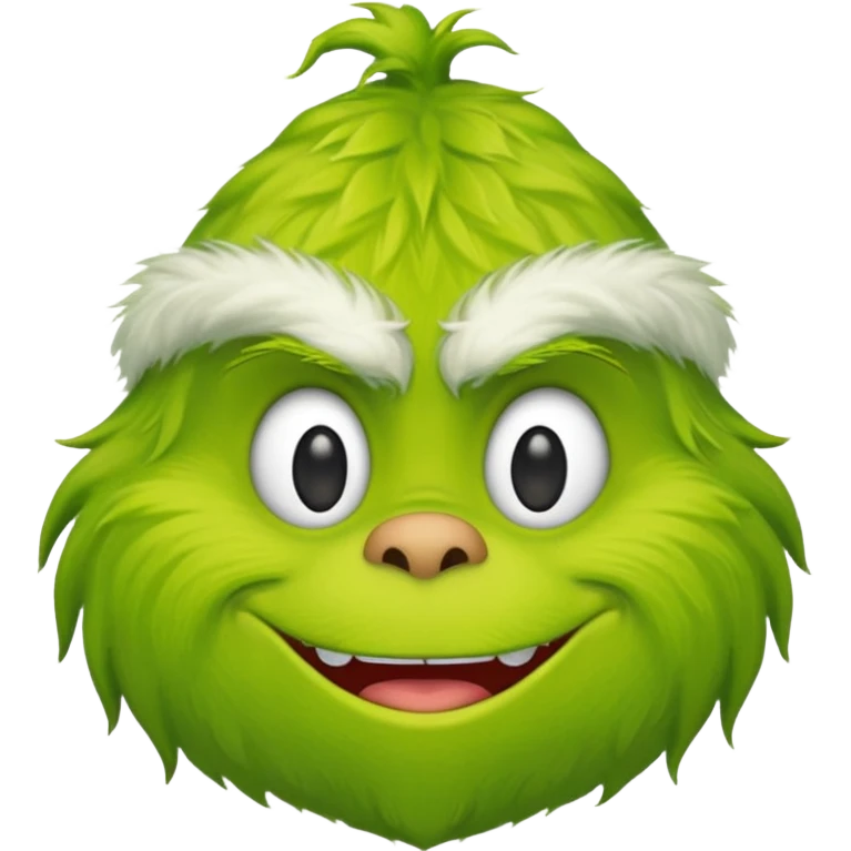 Create a Grinch emoji for a teams chat but make it more original style to the movie emoji