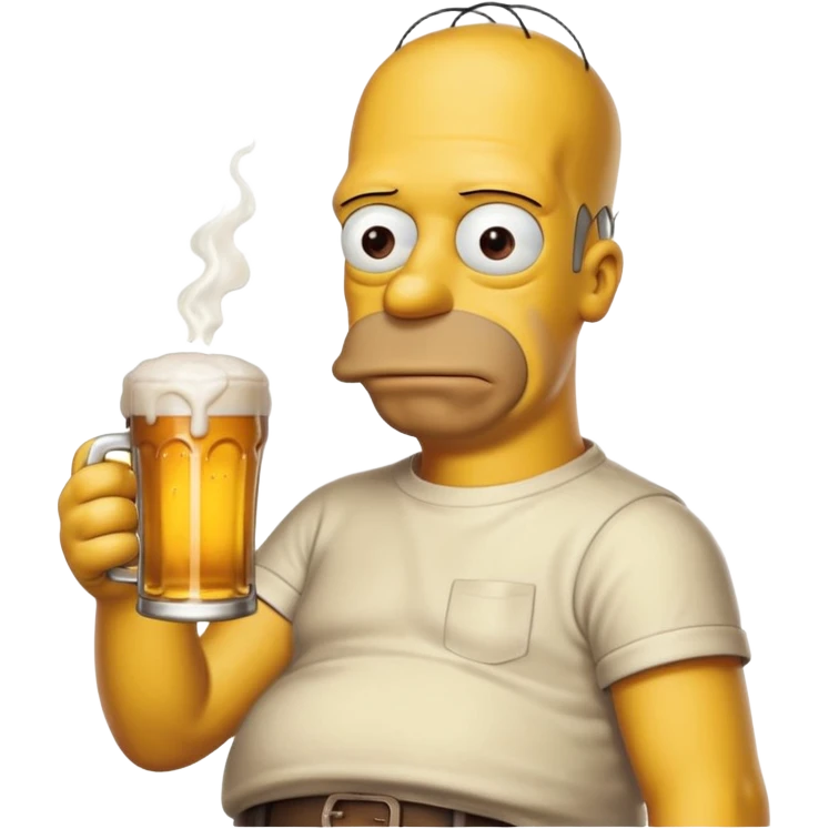 Homer drinking beer emoji