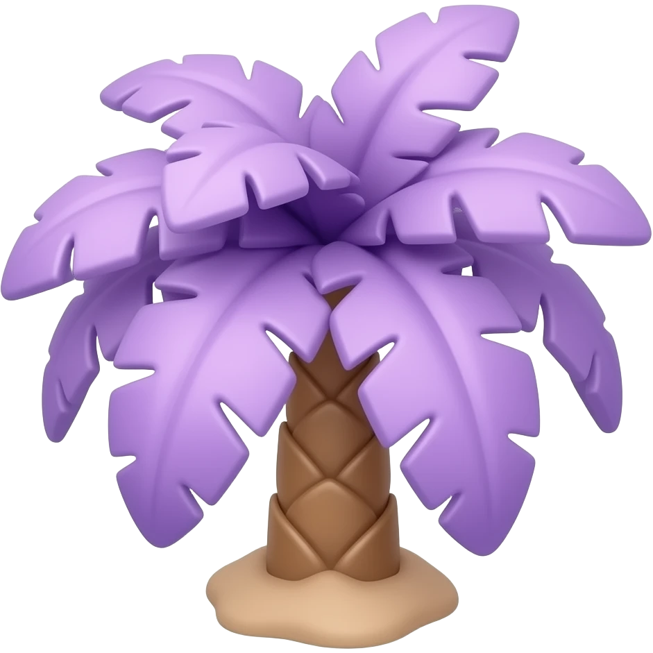 Cute purple and pink oyster palm pal emoji
