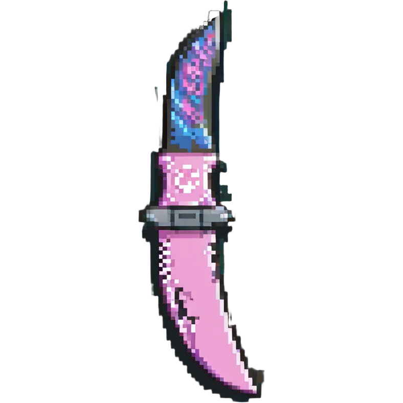 pink karambit knife cs2 emoji