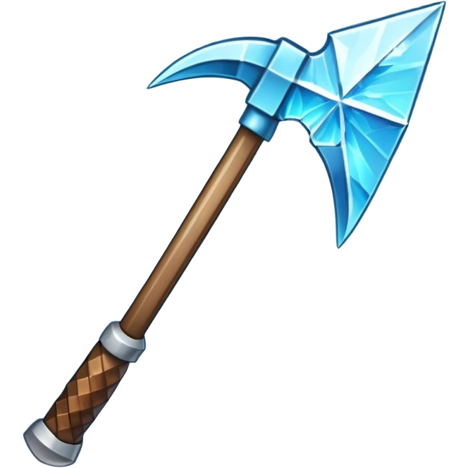Minecraft diamond pickaxe emoji style shiny emoji