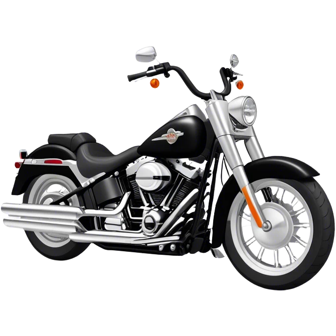 Harley-Davidson Cruiser - Harley-Davidson Softail (Model Year: 2021) (Iconic colour: Black) emoji