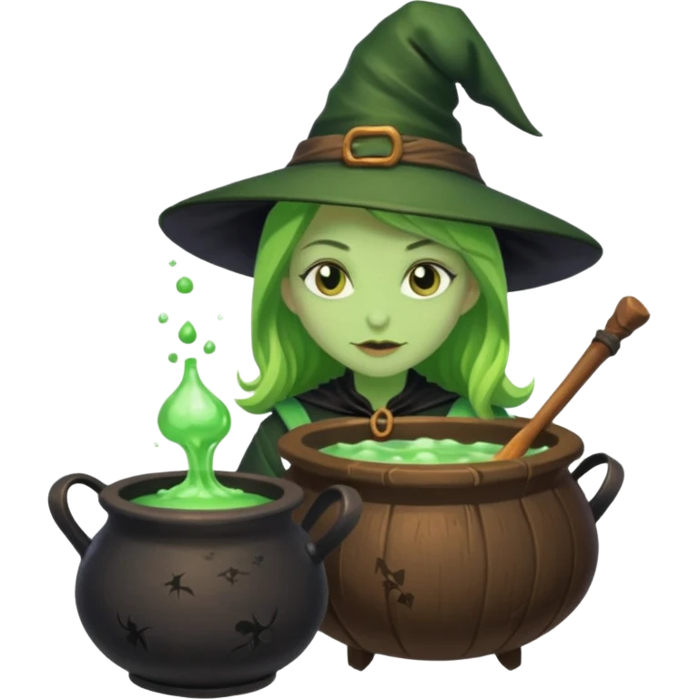 green witch cooking potion emoji