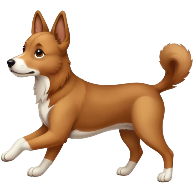 Dog with his hind leg raised emoji