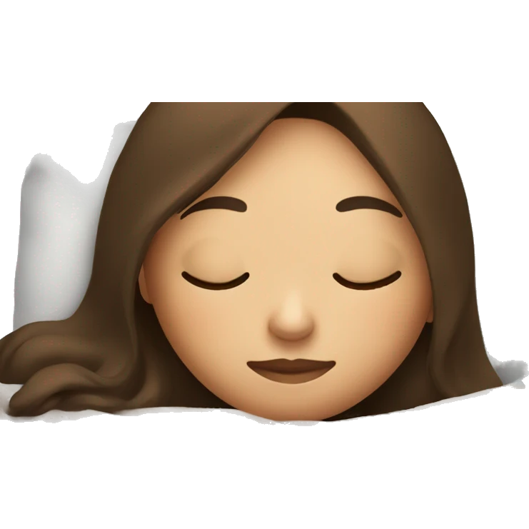 Brunette girl sleeping with blanket  emoji