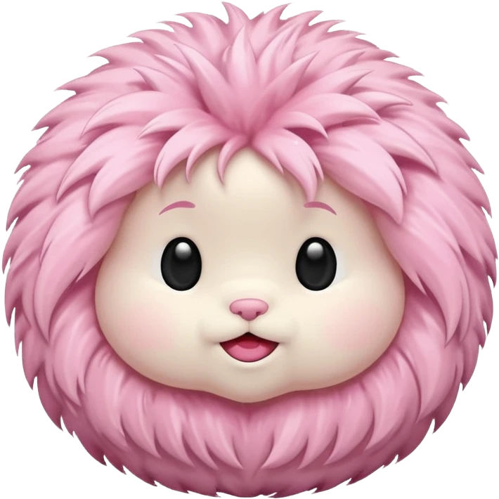 super realistic baby pink fur ball emoji