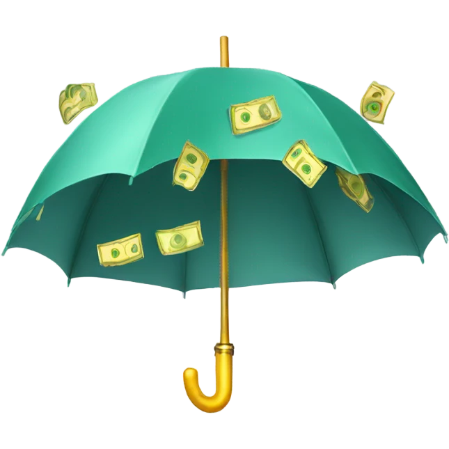 Umbrella with money  emoji