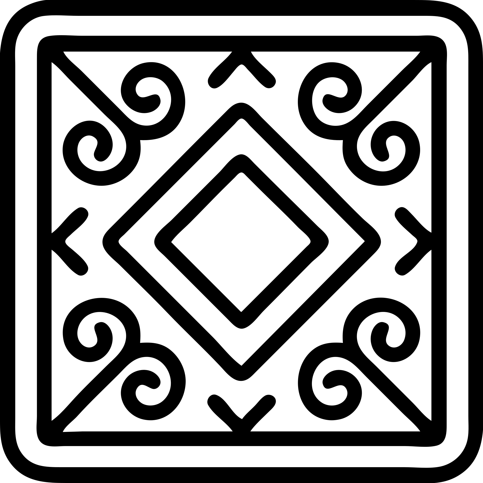 stencil pattern in African ethnic style emoji