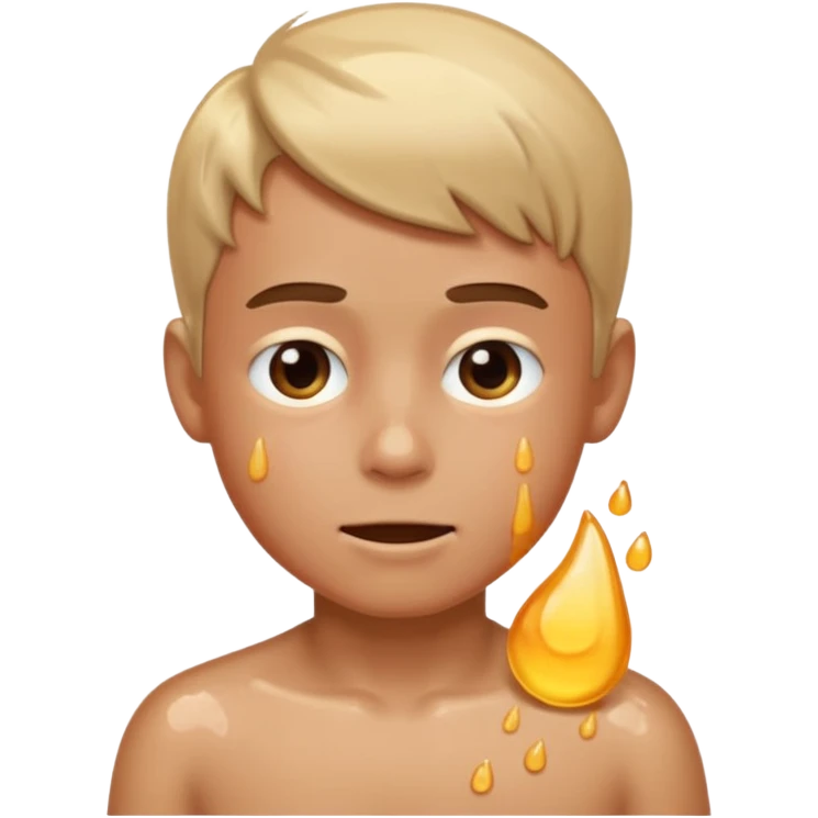 Boy sweating  emoji