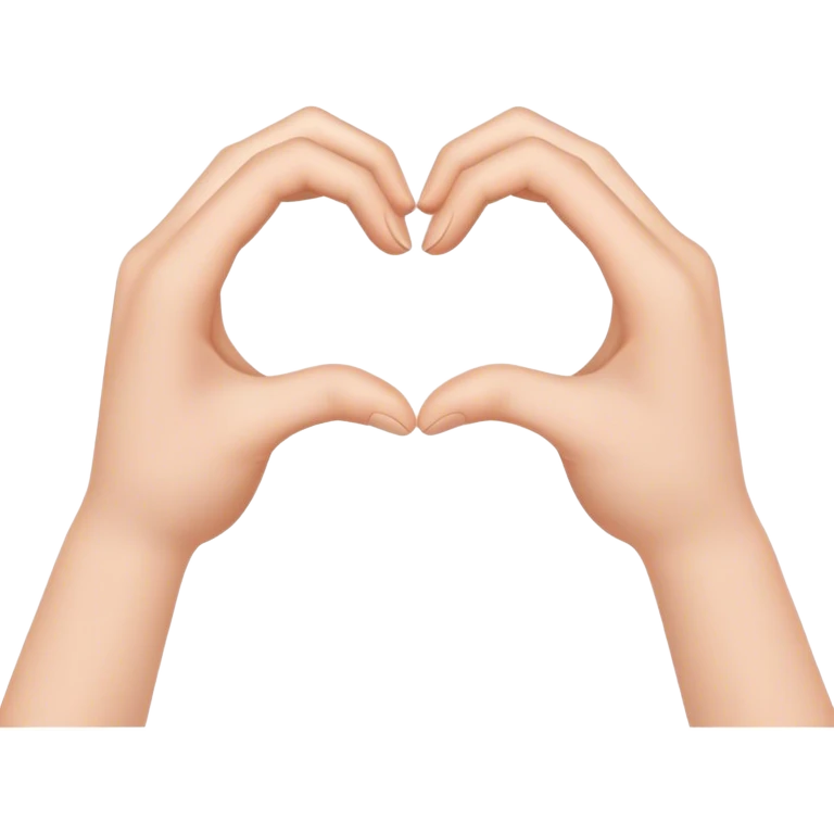 Two hands making a heart sign emoji