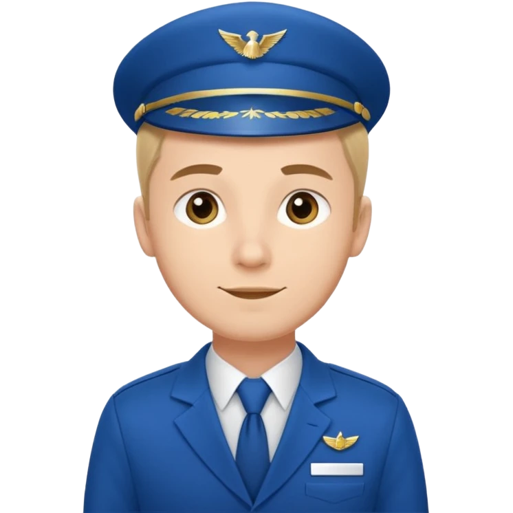 A calm male flight attendant demonstrating instructions with confident emoji