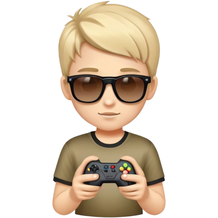 gaming cubby boy and he has a sunglass emoji
