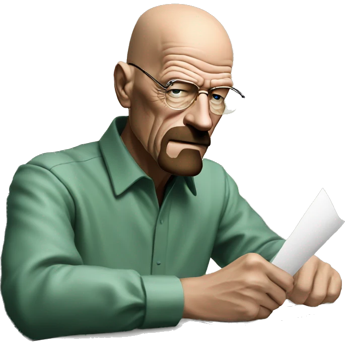 Walter white signing papers  emoji