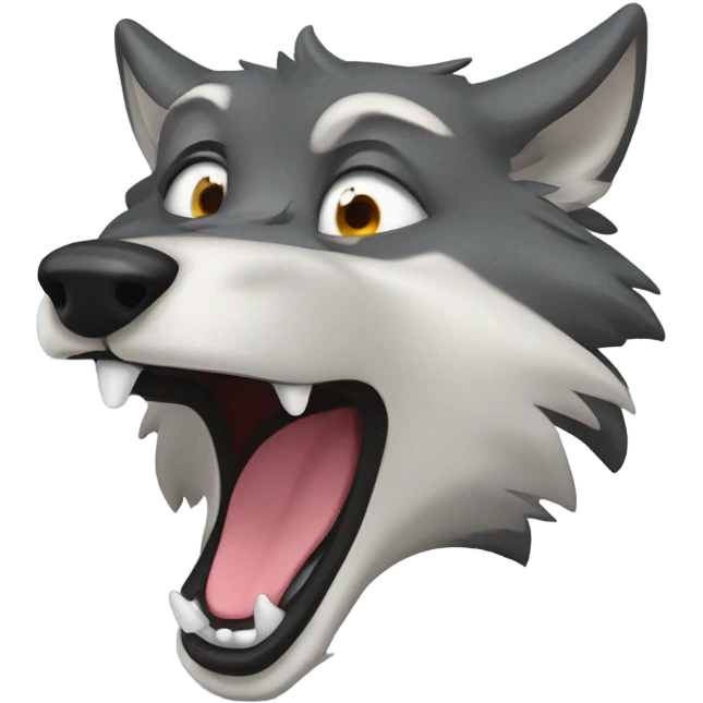 Wolf howling emoji
