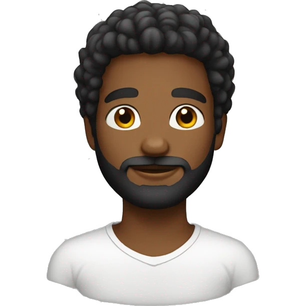 jovem negro de barba  emoji