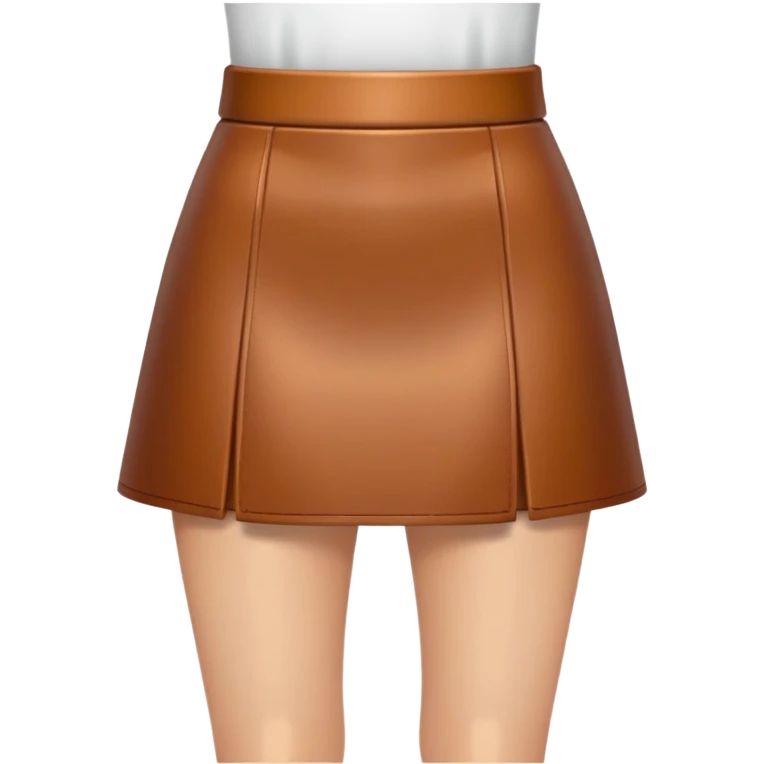 Mini Brown leather skirt emoji