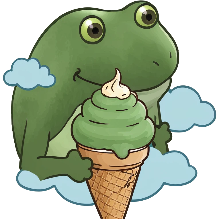 A cloud shape Milk ice cream on a cone  emoji