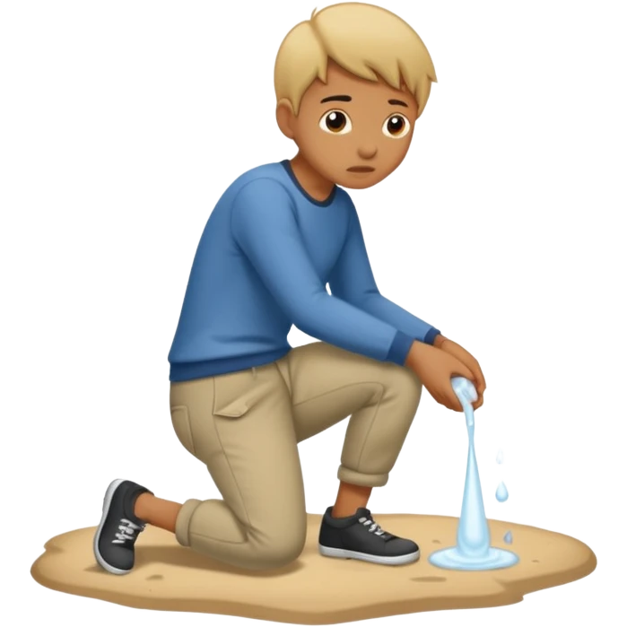 person peeing on the ground emoji