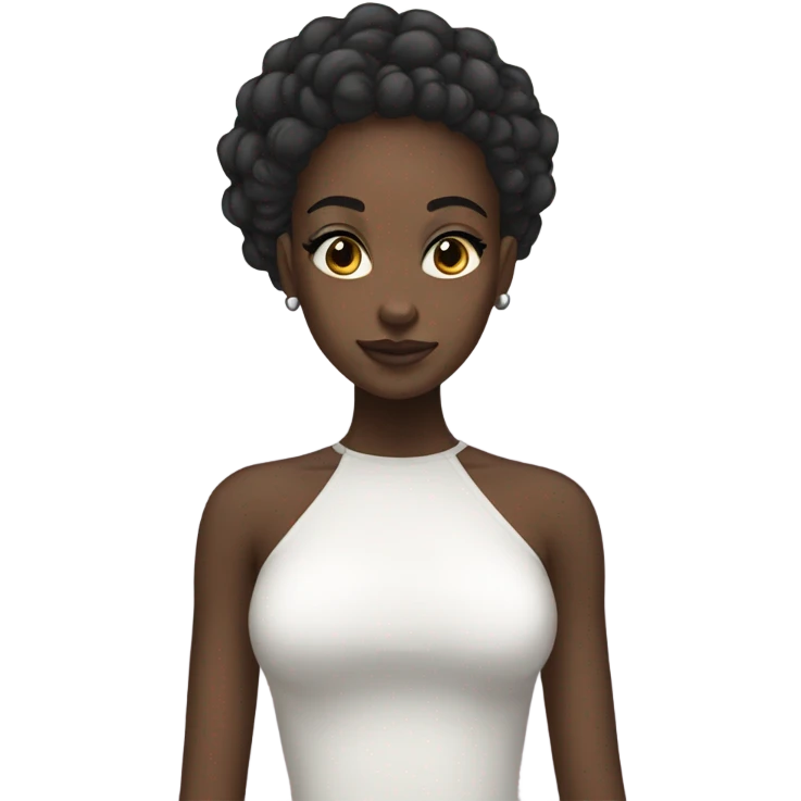 Black and bald girl extra pretty emoji