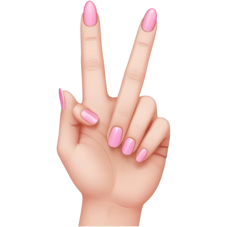 pink middle finger with french tips emoji