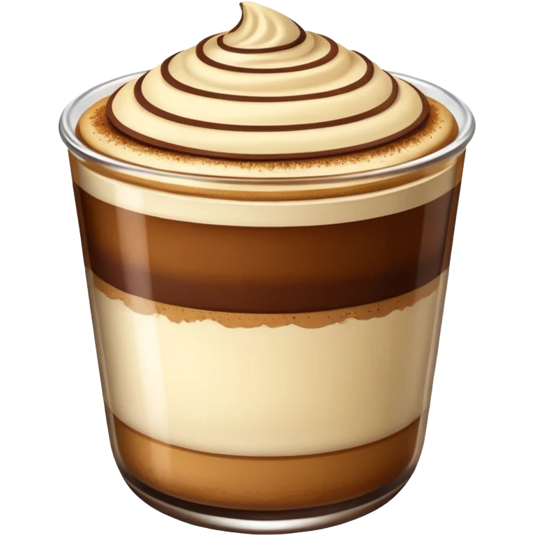 tiramisu cup, simplified, clear, emoji-like emoji