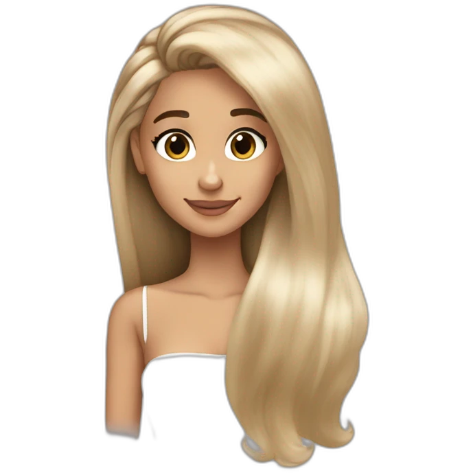 Ariana grande long blond hair emoji
