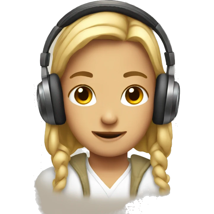 Cute headphones emoji