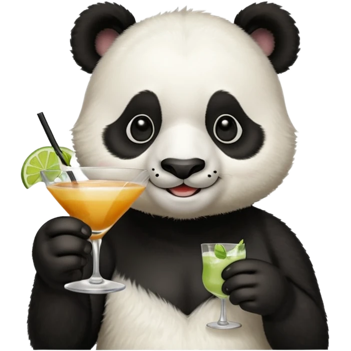 Panda drinking Tito’s  emoji