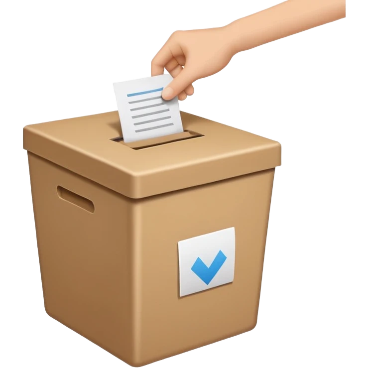 voting ballot and box emoji