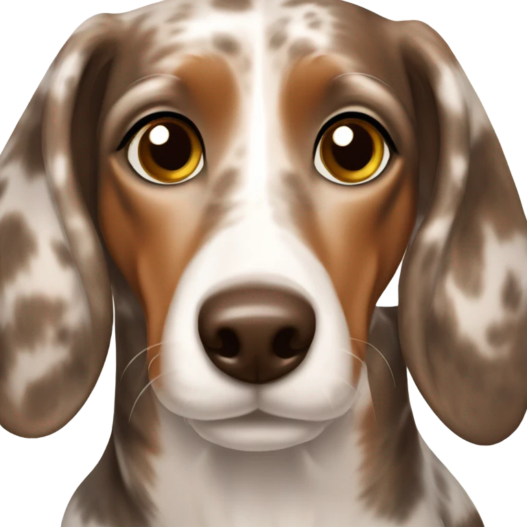 Brown merle dashound emoji