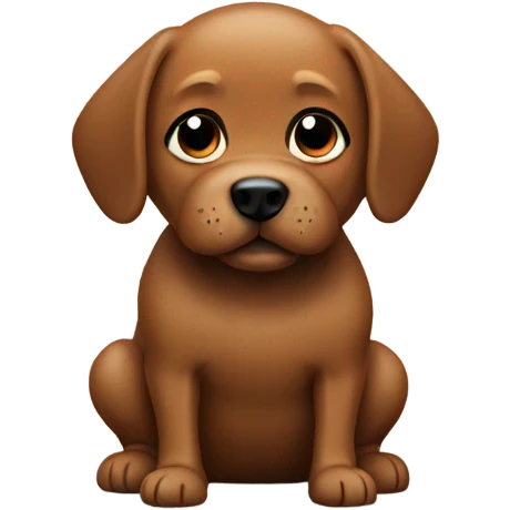 A dog pooping emoji